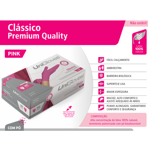 Luva CLASSICO Premium  UNIGLOVES - PINK